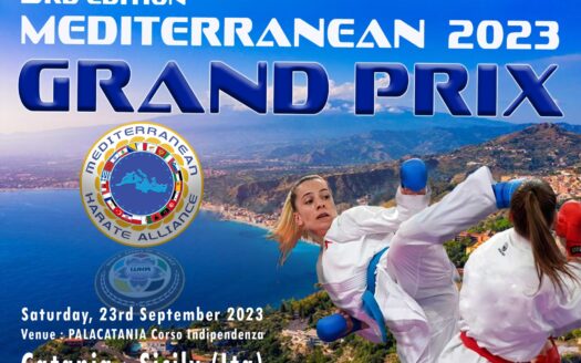 Terza Edizione Grand Prix di Karate Mediterraneo 2023 - Locandina | Karatebook